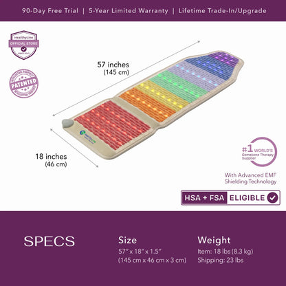 Rainbow Chakra Series | PEMF Far Infrared Heating Mats