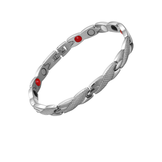 Stainless Steel Energy Bracelet 4-in-1. 2 Colors available. Models B025