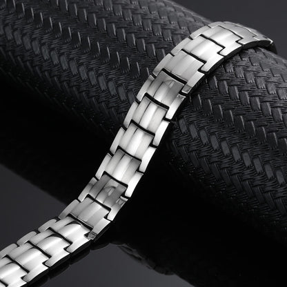 Stainless Steel Energy Bracelet 4-in-1. 2 Colors available. Model B049