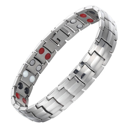 Stainless Steel Energy Bracelet 4-in-1. 2 Colors available. Model B049